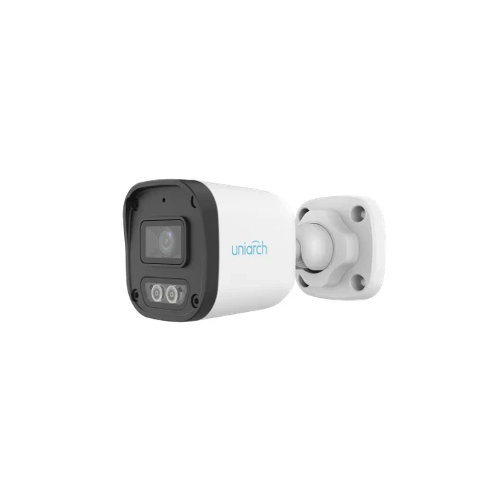 Uniarch 2MP Fixed Dual Light Mini Bullet IP Camera with ColorHunter, 30m Smart IR & 15m Warm Light, Human Body Detection 2.0 & Built-In Mic | Model No. IPC-B132-AF40-DL-ECO