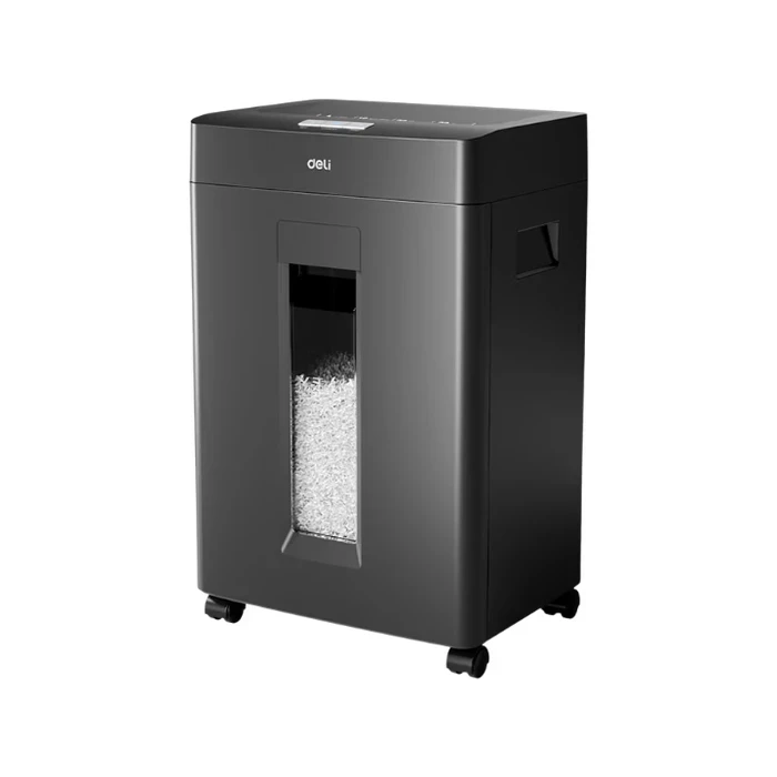 Deli ET094 Micro-Cut Paper Shredder for Medium Offices | 8-Sheet Capacity Level P-5 High Security | 60-Minute Continuous Runtime & 23L Pull-Out Bin
