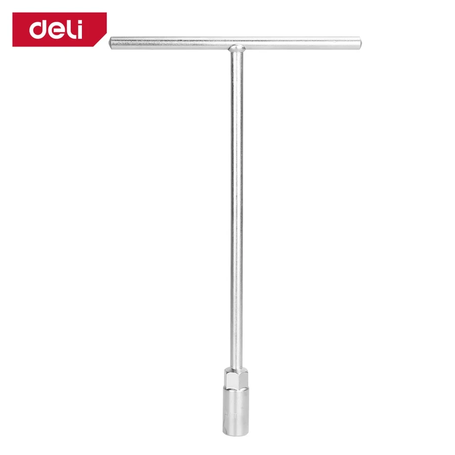 EDL14 T-Handle Socket Wrench 14mm - CRV Steel, 6-Point Socket, High Leverage Design for Automotive and Mechanical Repair (Silver)