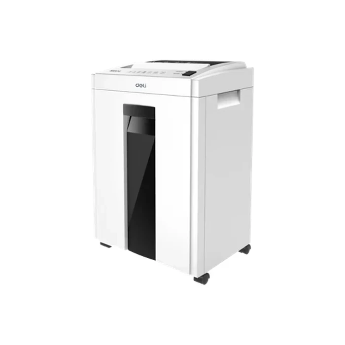 Deli ET053 16-Sheet Cross-Cut Paper Shredder for Medium Offices | Level P-4 Confidentiality Guard | 23L Pull-Out Waste Drawer for Staples, CDs, and Cards