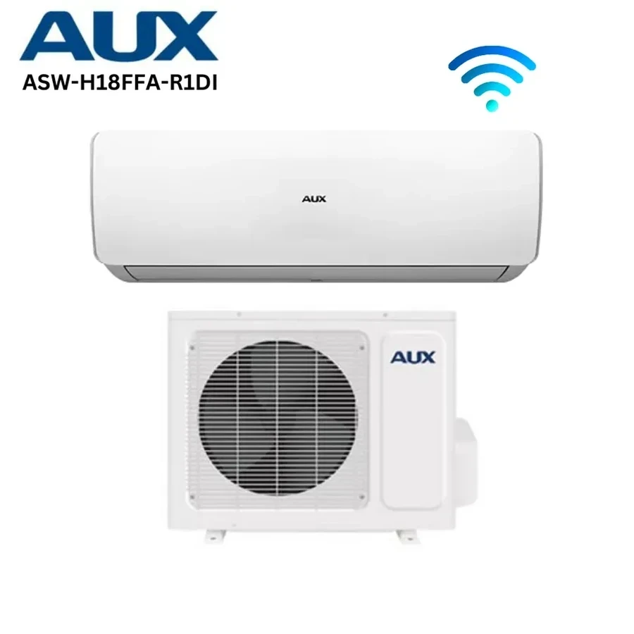 Aux ASW-H18FFA-R1DI 1.5 Ton Split Inverter Freedom Series Air Conditioner | WiFi Enabled | 18000 BTU | 4-Way Air Flow | Inverter Technology