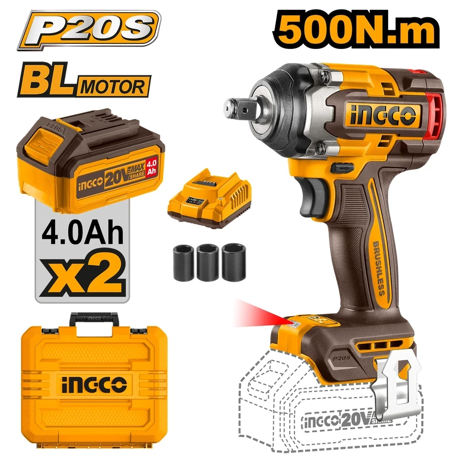 Cordless Impact Wrench | CIWLI2050 | 20V Max | 650Nm High-Torque Industrial Kit