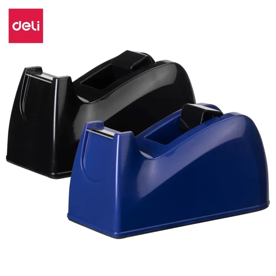 Deli Medium Desktop Tape Dispenser | Heavy Weighted Base |Blue & White E815