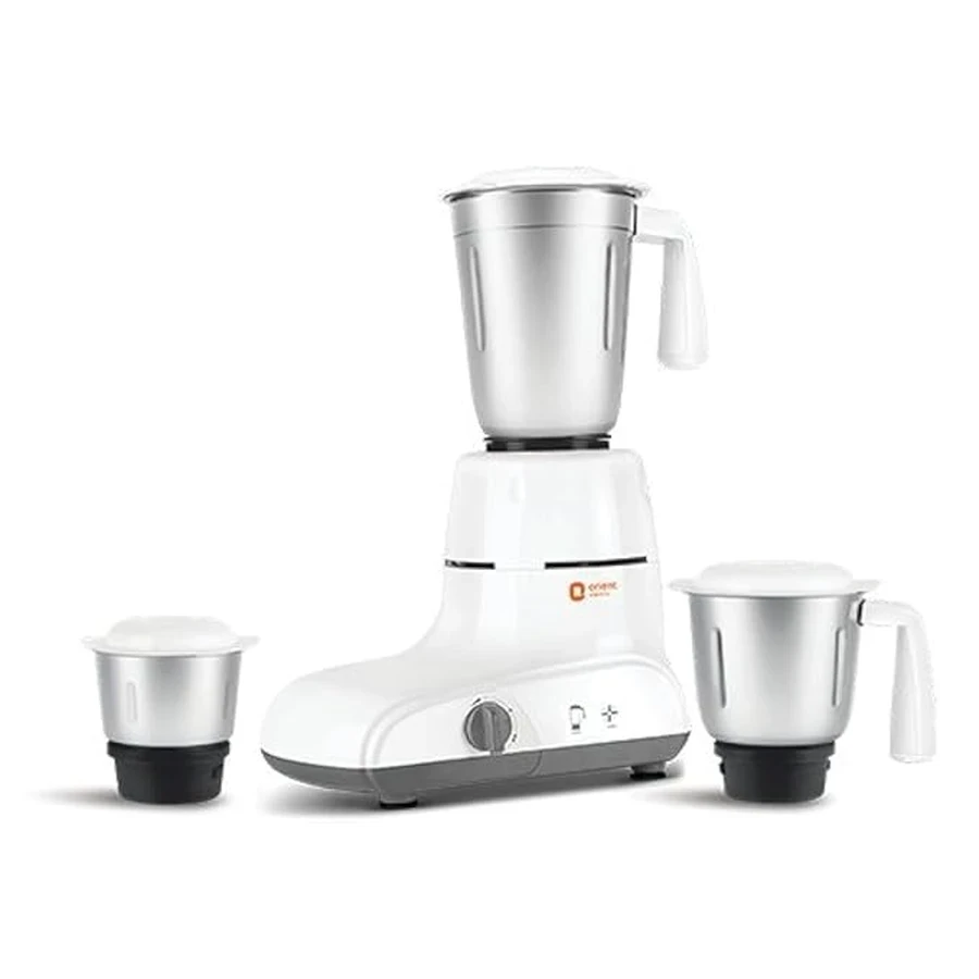 Orient Aquilla Mixer Grinder 500W - 1.5 Litre Capacity, Stainless Steel Blades, Knob Control, Heavy Duty Motor (Gray)