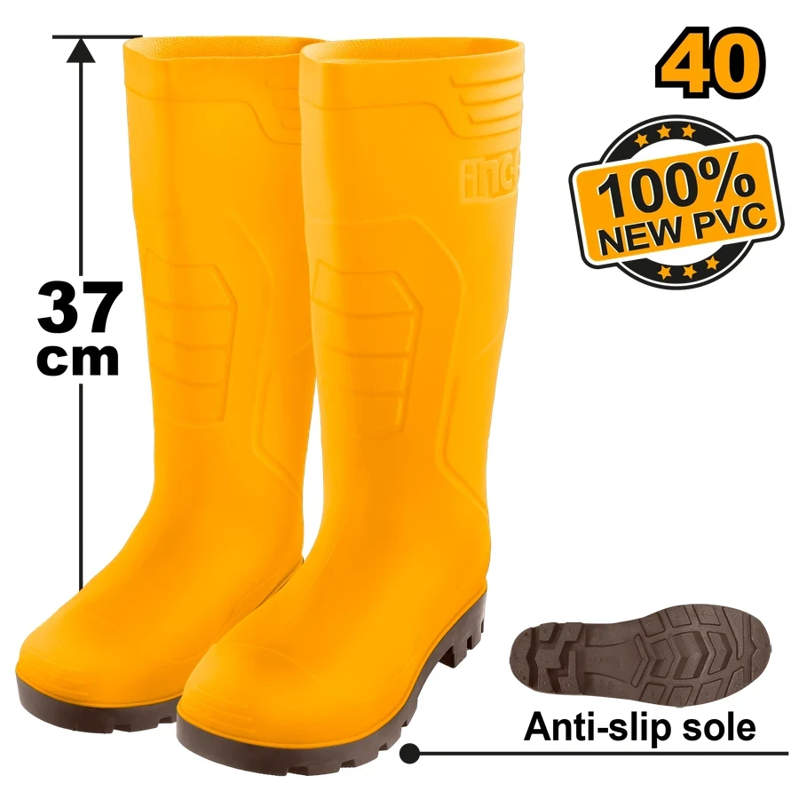 Professional Industrial Rain Boots (Size 40) | SSH092L40 | Heavy-Duty PVC Series