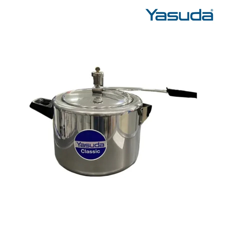 Yasuda Classic Aluminium Pressure Cooker | High-Velocity Gas Stove Compatible Matrix | Inner Sealing Safety Lid & Ergonomic Body | YS-PCL2 / YS-PCL3 / YS-PCL5