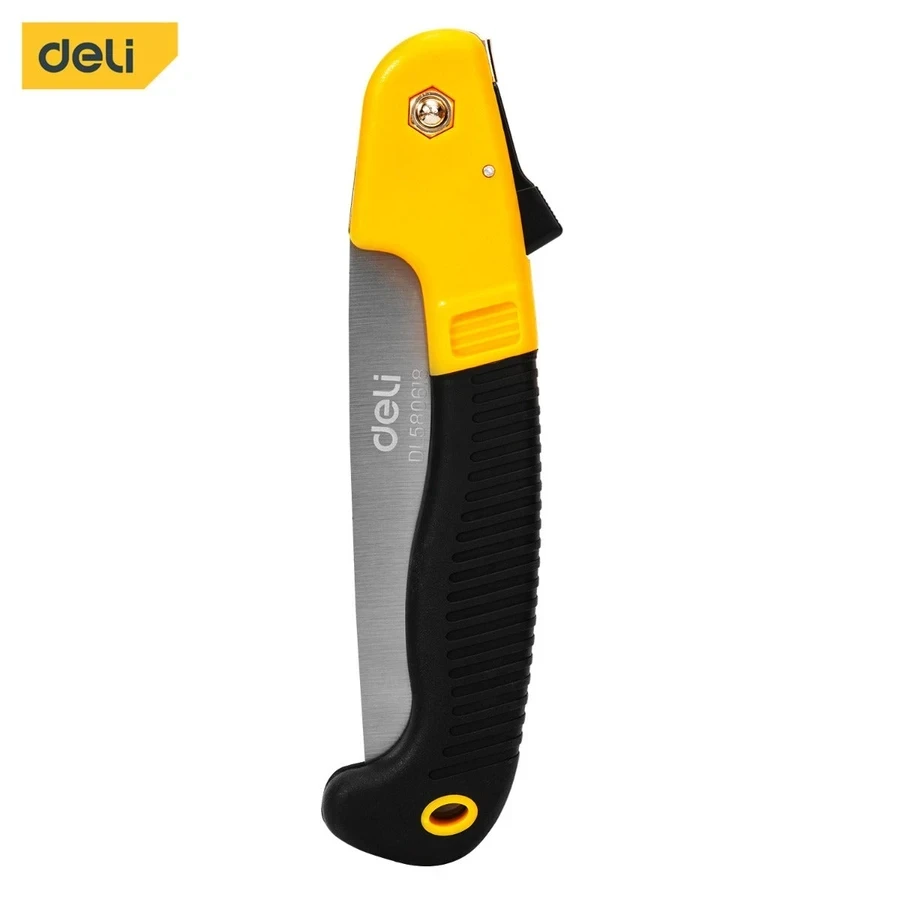 EDL580618 Folding Saw 7" (180mm) - High-Durability SK5 Steel Blade, Triple-Grinding Teeth for Sharp Cutting, Safety Lock