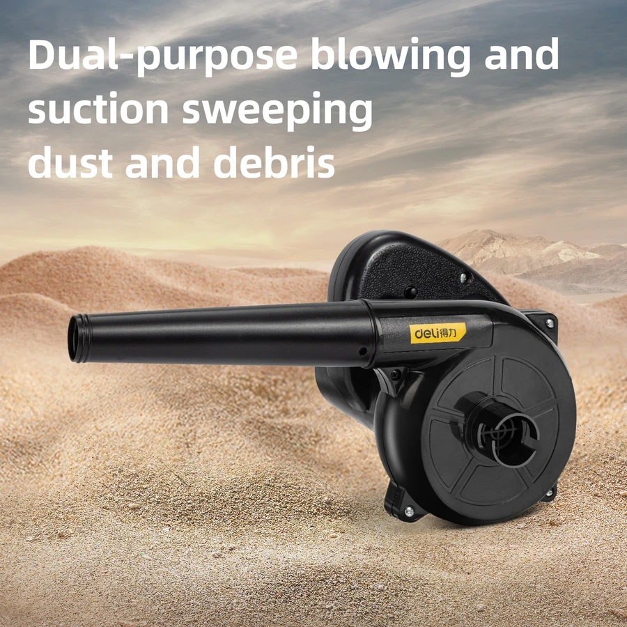 Deli EDL-GF03-E1 Aspirator Blower 500W - 2.0 m³/min Air Volume, 13,000 RPM, Blow/Suction Dual Function, Switch Lock (Yellow)