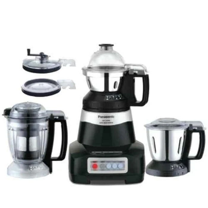 Panasonic 750W Monster Mixer Grinder with 1 Steel Jar, 1 Steel Super Jar & 1 Juicer Jar | High Torque Motor Stainless Steel Blades | Wet Dry Grinding Juicing Multi-Speed Black | MX-AE390BLK