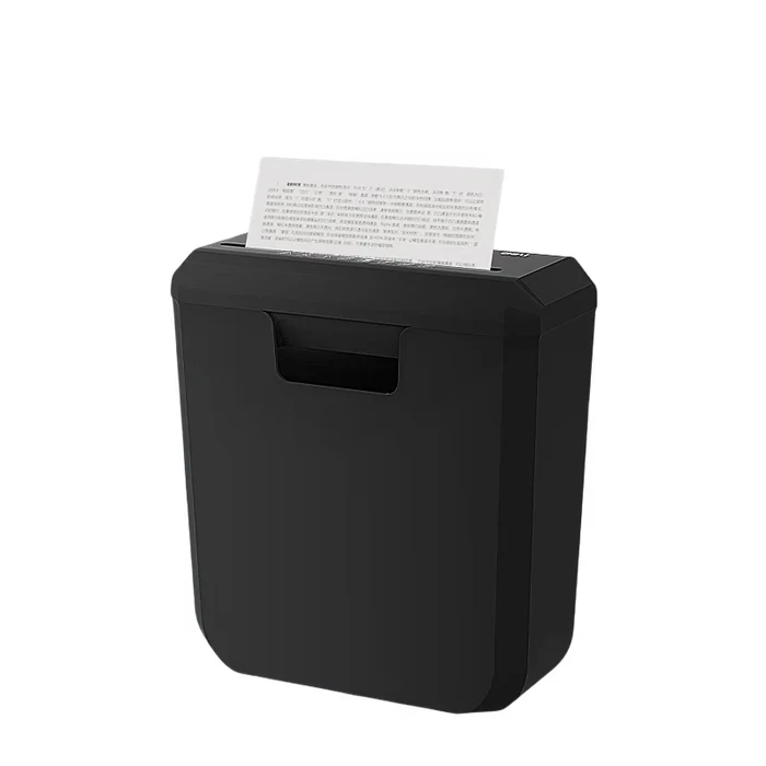 Deli ET103SC Personal Small Office Paper Shredder | 6-Sheet Strip-Cut Level P-2 Security | 10L Bin for Staples, Clips, and Credit Cards