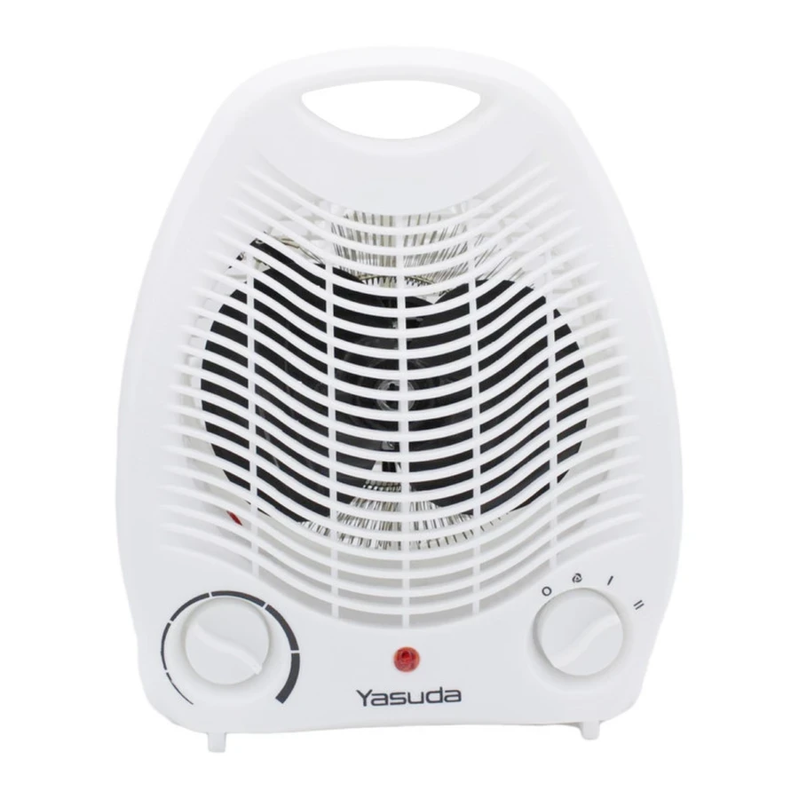 Yasuda Portable Fan Heater | 2000W High-Velocity Dual Heat Setting Engine | Adjustable Thermostat, Auto Overheat Protection & Tip-Over Safety Switch | YS-FH20
