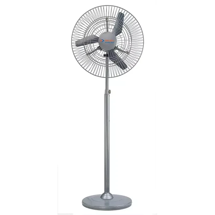 Bajaj Supreme Plus 18" Air Circulator Pedestal Fan | 1440 RPM High-Velocity Motor & 125 CMM Air Delivery | 3 ABS Aerodynamic Blades | Grey | 250530