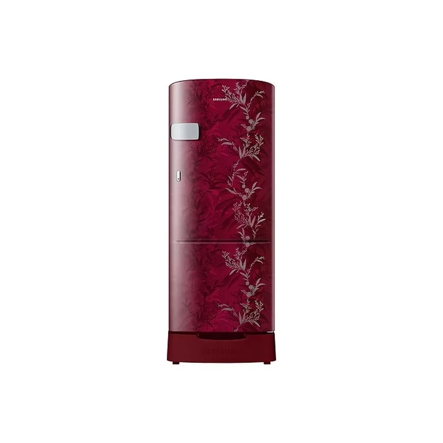 Samsung RR20C2Z226R/IM 192L Single Door Refrigerator | Digital Inverter | Base Stand Drawer | Mystic Overlay Red | Grandé Design