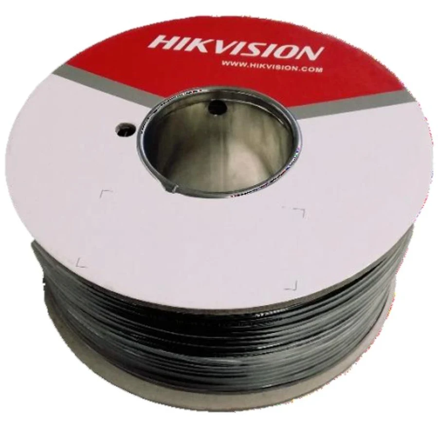 Hikvision DS-1LH1SCAM592C 2+1 Coaxial CCTV Cable | Oxygen-Free Copper Conductor | 90m Anti-Interference Braiding | VW-1 Fire Rated | Black
