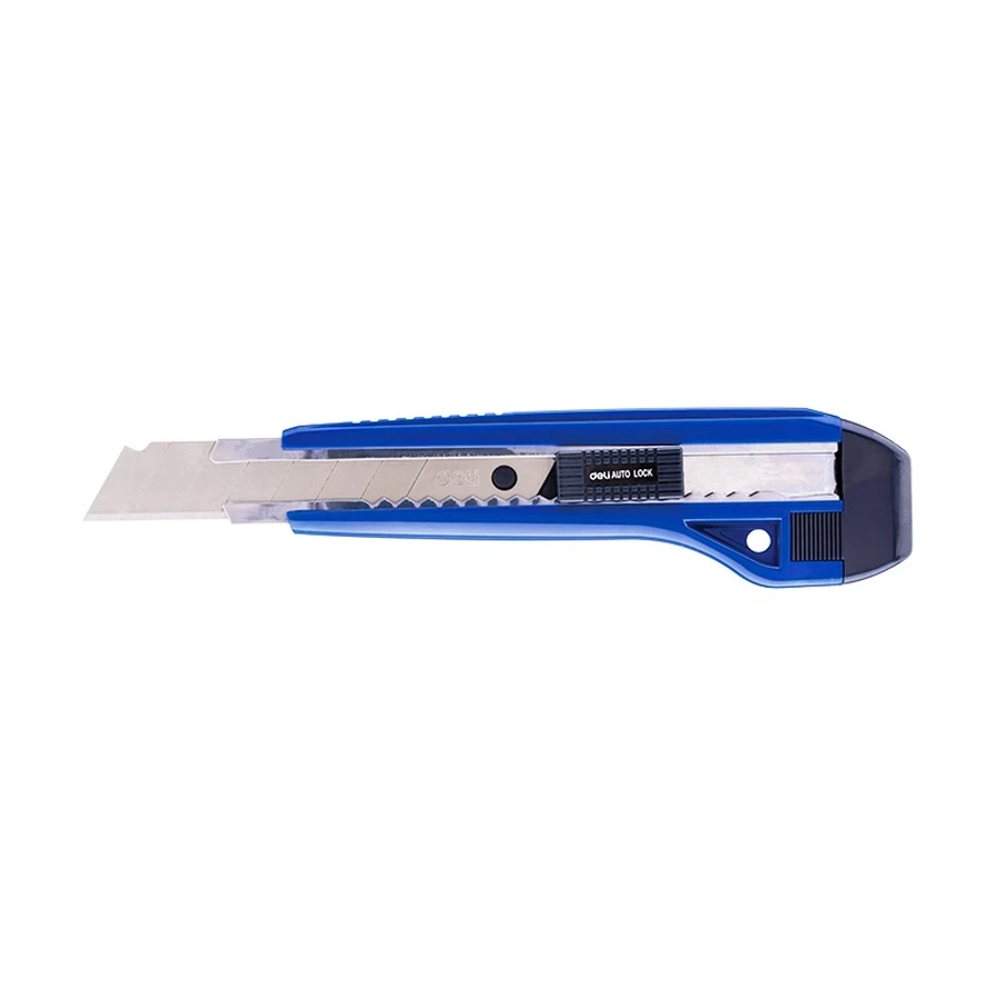 Deli Heavy Duty Paper Cutter E2041 - 18mm Hard SK5 Blade, Auto-Lock Safety, Durable ABS/Steel Body (Blue)