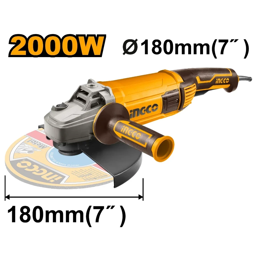 Angle Grinder | AG200018 | 2000W | Heavy-Duty 7-Inch Industrial Grinder