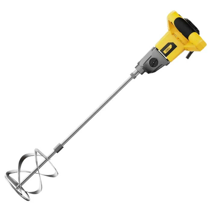 Deli Tools EDC176 1400W Heavy Duty Electric Mixer | Pure Copper Variable Speed Paint Mortar Cement Blender with Soft Start & Constant Speed Tech
