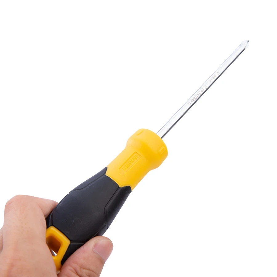 DL3502 6-Piece Essential Screwdriver Set - Slotted & Phillips Assortment, High-Visibility Yellow Handles, Durable for Home and Workshop Use