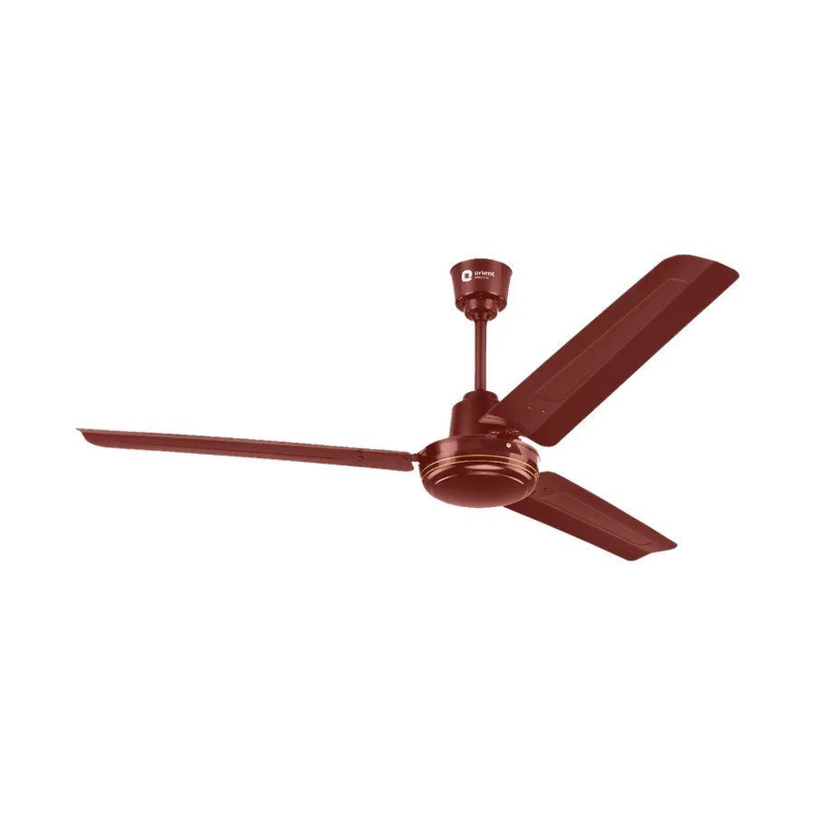 Orient New Breeze Base Ceiling Fan 1400mm | 56W Energy Efficient | 300 RPM | 225 CMM Airflow | Brown & White
