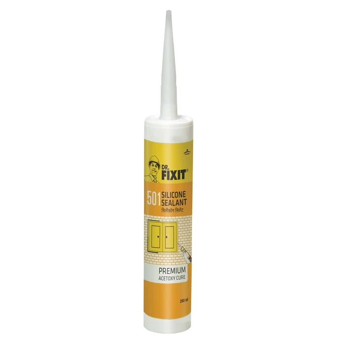 Dr. Fixit Silicone Sealant | High-Performance Acetic Cure | Clear White & Black Options | UV Stable & Waterproof Logic | 240 ML