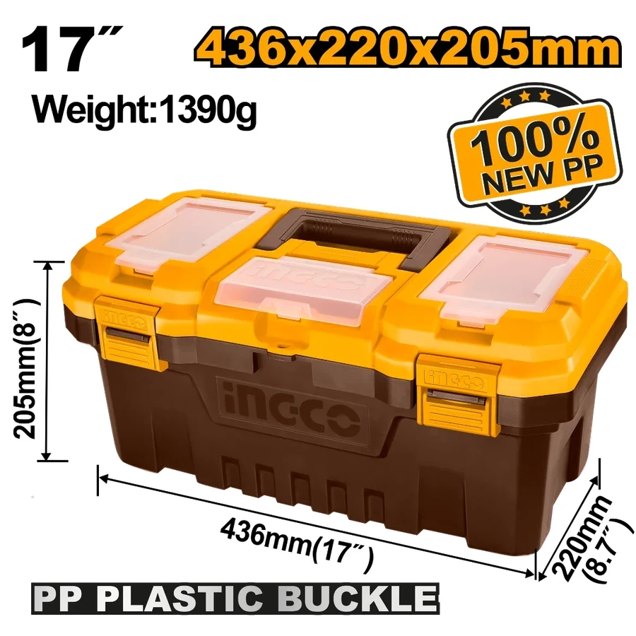 Professional Plastic Tool Box | PBX1701 | 17-Inch High-Capacity Storage