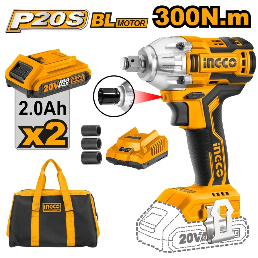Lithium-Ion Impact Wrench | CIWLI2001 | 20V Max | Brushless 300Nm High-Torque Kit