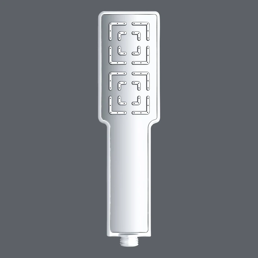 TOYO 8447 Sleek SS 304 Hand Shower - Full Chrome Finish with White Beading, Single Flow