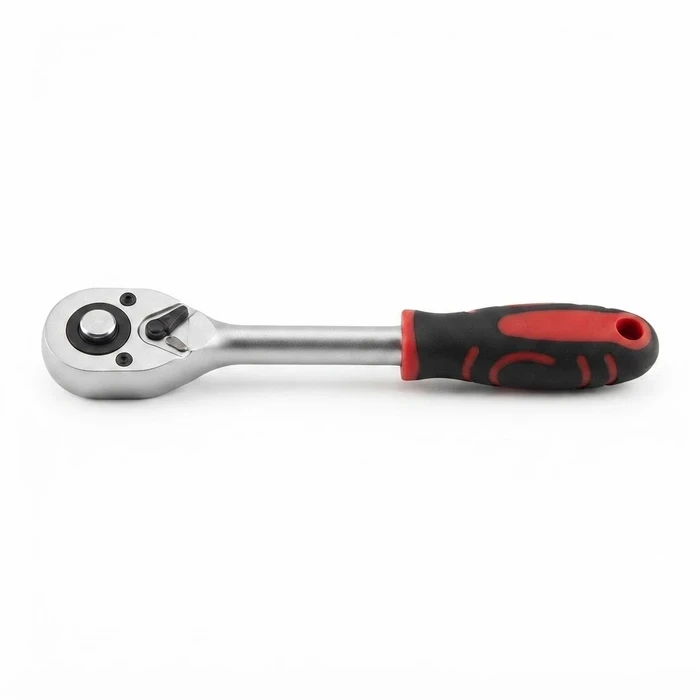 BAUM Heavy-Duty Chrome Vanadium Oval Head Ratchet Handle | 4-Degree Micro Arc Swing Multi-Tooth Drive with Ergonomic Comfort Grip | Model ART 278