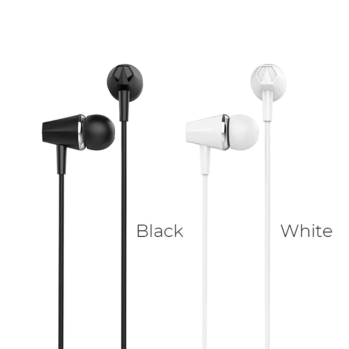 HOCO HONOR MUSIC Universal Wired Earphone with Microphone | 10mm Driver | Black, White Finish | M34