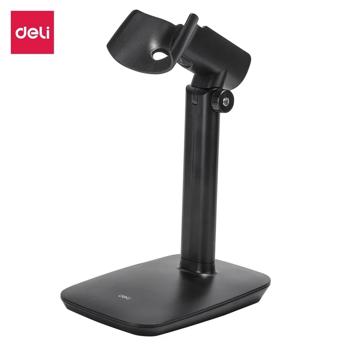 Deli Hands-Free Barcode Scanner Stand | Heavy-Duty Countertop Fixing Bracket for Handheld Scanners | 230mm POS Mount | E15130