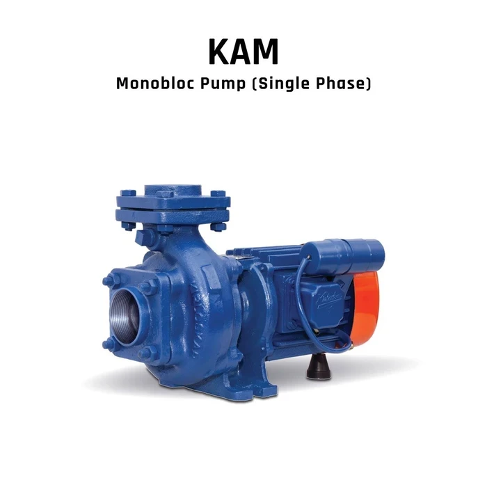 Kirloskar KAM Series Heavy-Duty High-Discharge Centrifugal Monobloc Pump | CED Anti-Rust Coated Water Pump for Flood Irrigation, Construction & Bulk Transfer