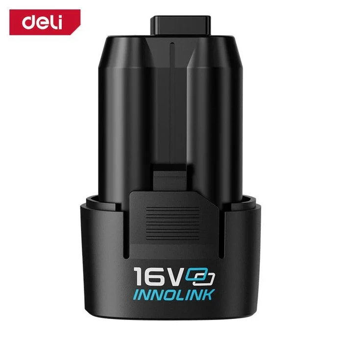 Deli Tools 16V Lithium-Ion Power Pack 2.0Ah High-Capacity Cordless Replacement Battery with Built-In Guard Protection & 16V Tool System Battery | EDE-DC16A2