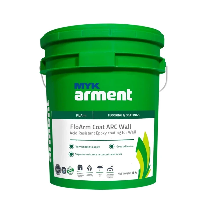 FloArm Coat ARC Wall Professional Acid-Resistant Epoxy Coating | Heavy-Duty Chemical Storage Yard & Wall Barrier Protective Resin | 4kg Kit