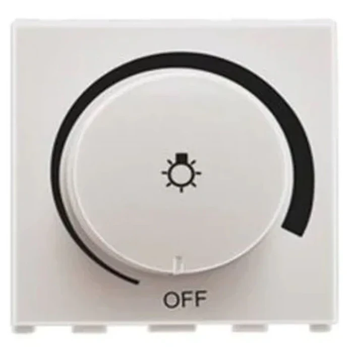 Anchor Roma 66506 650W Dimmer for Incandescent Lamps | 240V Heavy-Duty Phase-Control | 2-Module Modular | Flame Retardant Shield