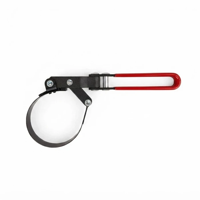 BAUM Heavy-Duty Adjustable Steel Clamp Oil Filter Wrench | Non-Slip Grip Handle & Automatic Tightening Band | Model ART 393 (Sizes 50mm to 120mm)