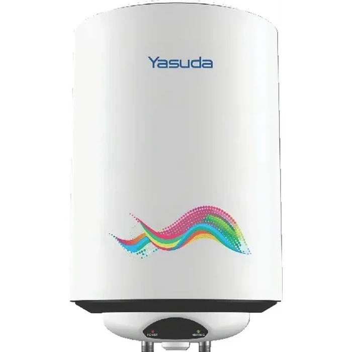 Yasuda Pyra Digi 10L Digital Electric Geyser with Glassline Coated Tank | Real-Time Digital Display Screen Swirl Flow Technology | Energy Saving Polyurethane Insulation 8 Bar Working Pressure Corrosio