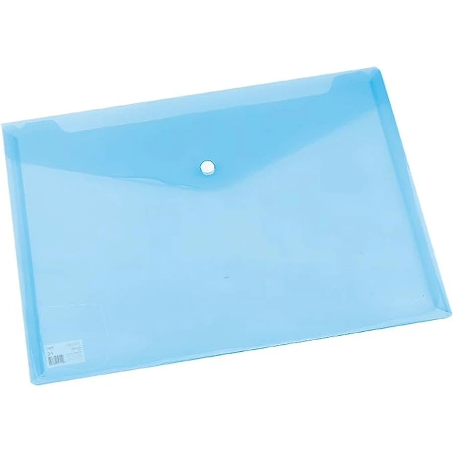 Deli A4/FC Polyester Zipper File Bag (10-Piece Pack) | Multi-Purpose Modern Blue Fabric Document Pouch for Travel & Office Filing | E38165