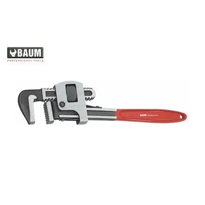 Baum EN8 Carbon Steel Drop Forged Full Body Hardened Stillson Type Heavy Duty Adjustable Pipe Wrench Art-121
