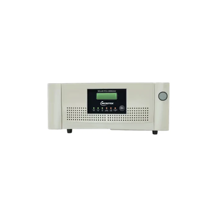 Microtek 1735VA 1200W 24V Pure Sine Wave Heavy Duty Hybrid Solar PCU Inverter | Optimized 40A Solar Charging & Dual 10A/14A Grid Current Selector | SOLAR PCU 2035/24V