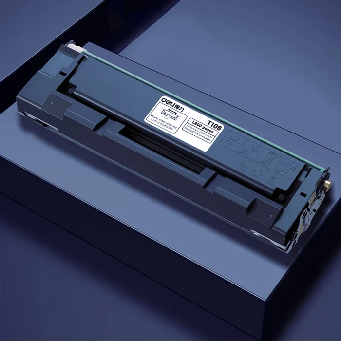 Deli Deep Black High Yield Crisp Text Laser Printer Monochrome Replacement Toner Cartridge T-108