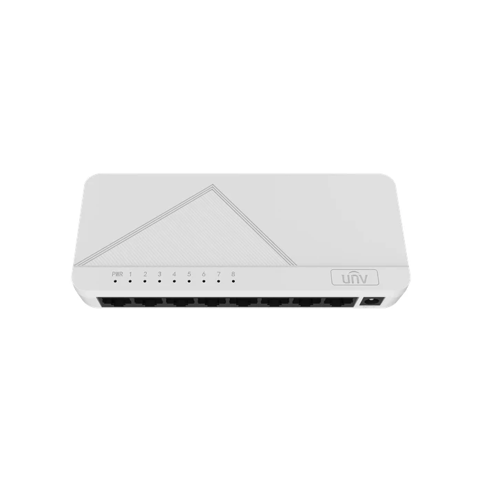 UNV 8-Port 10/100/1000Mbps Compact Unmanaged Gigabit Ethernet Desktop Network Switch | NSW1010-8GT-IN