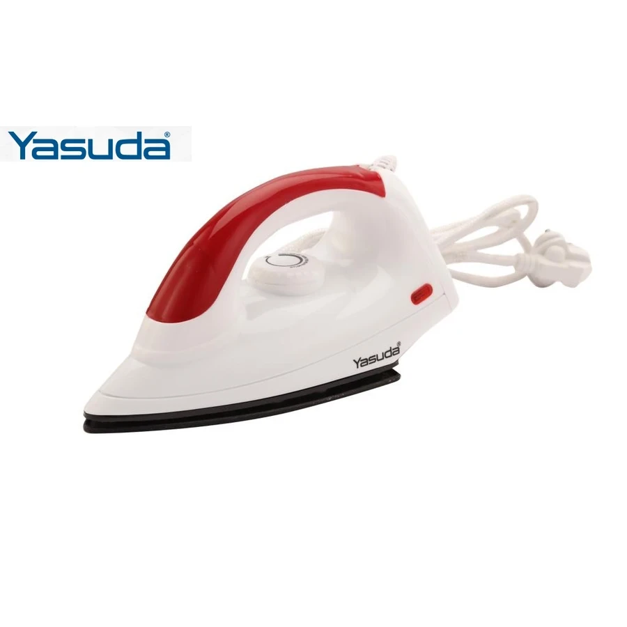 Yasuda 1000W Portable Dry Iron | Premium Non-Stick Coated Soleplate & Rapid Short-Time Heating | Adjustable Temperature Dial with Bright Power Indicator | YS-211G