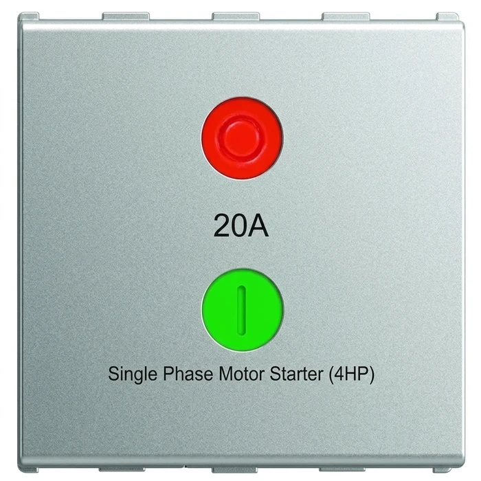 Anchor Roma Urban 20A Single Phase Motor Starter Switch (2M, Silver) | Heavy-Duty 240V Water Pump & Compressor Controller | 66020S