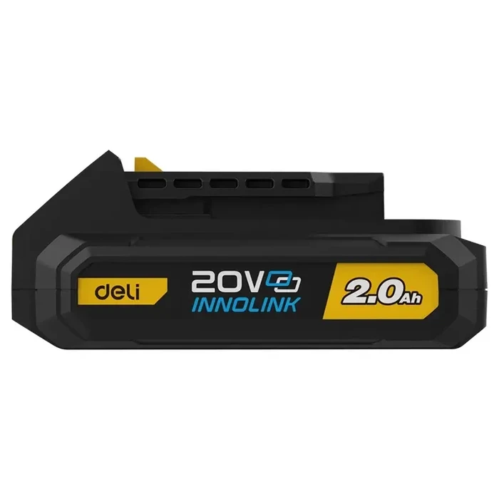 Deli 20V Professional 2Ah Lithium-Ion Cordless Power Tool Battery Pack | Smart Energy Management Distribution Module with Multi-Machine Sharing Track | EDL-DC20A2