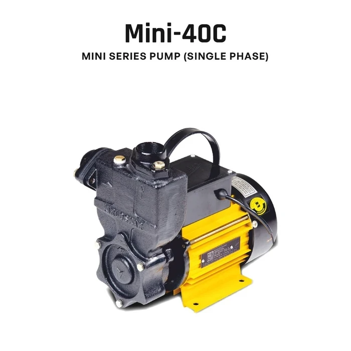 Kirloskar Mini-40C 1.0 HP Single-Phase Self-Priming Monoblock Water Pump | 40m High-Head & 3010 LPH Flow with Brass Impeller & Aluminium Body