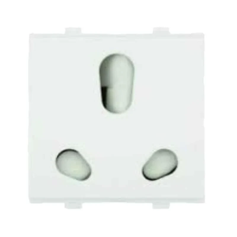 Anchor Penta Modular 6A/16A Twin Universal Power Socket (2M, White & Black Options) | Heavy-Duty 240V ISI Combined Outlet for AC, Geyser & Electronics | 65266 / 65266B
