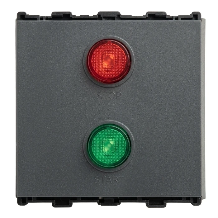 Anchor Roma Urban 2-Module (2M) Single Phase Motor Starter Switch (20A / 25A) | Heavy-Duty Inductive Load Control Switch for Water Pumps & Compressors | 66020GB / 66025GB (Graphite Black)