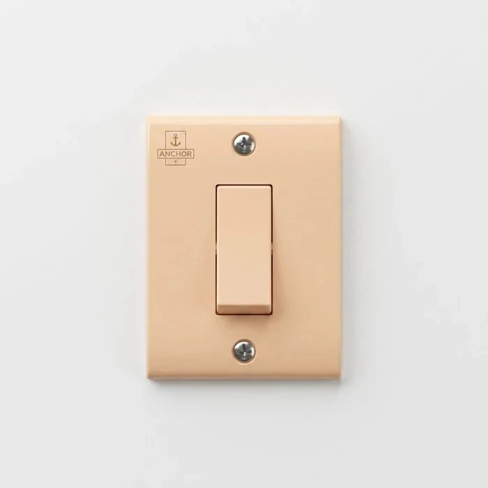 Anchor Penta Urea Deluxe 20A 1-Way Heavy-Duty Wall Switch 240V | IP20 Finger-Safe Urea Backpiece Power Switch in White (39989) & Ivory (50961)