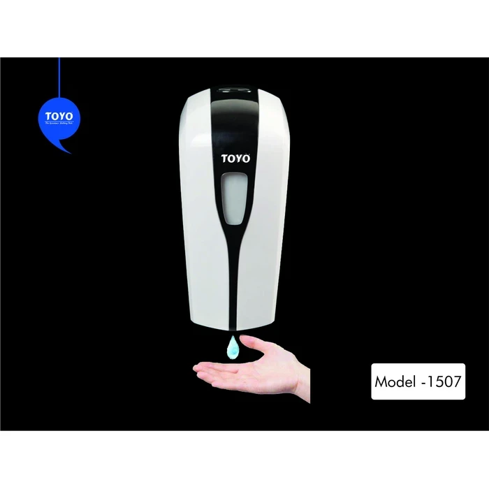 TOYO 1000ML Automatic Touchless Soap Dispenser | Convertible Hybrid AC & DC Power Framework | 1.6ml Adjustable Droplet Infrared Sensor White & Black | TOYO-1507