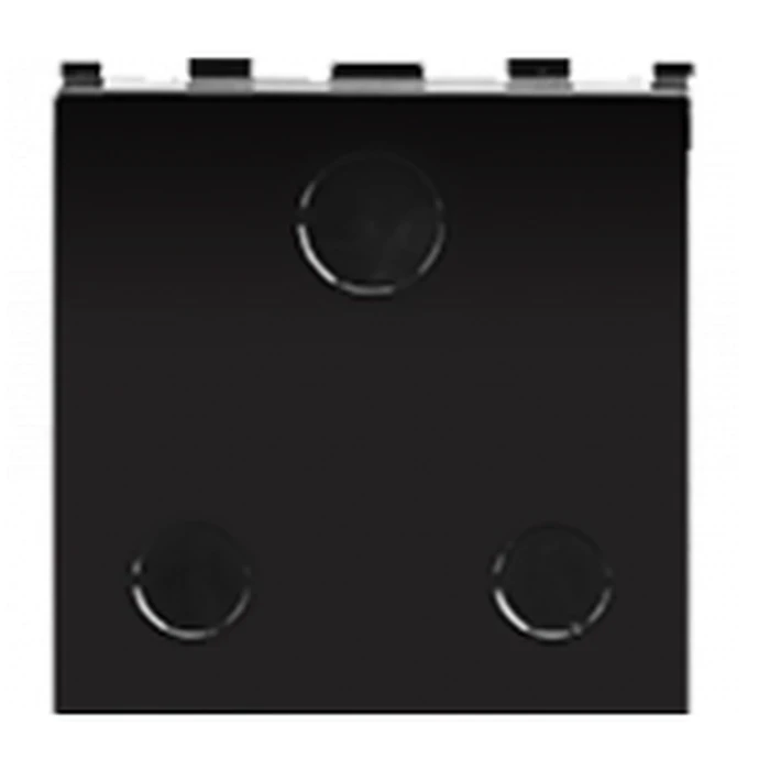 Anchor Roma 66403B 10A Multi Socket | Universal Plug Compatibility Logic | 2-Module Modular | Glossy Black Premium Shield